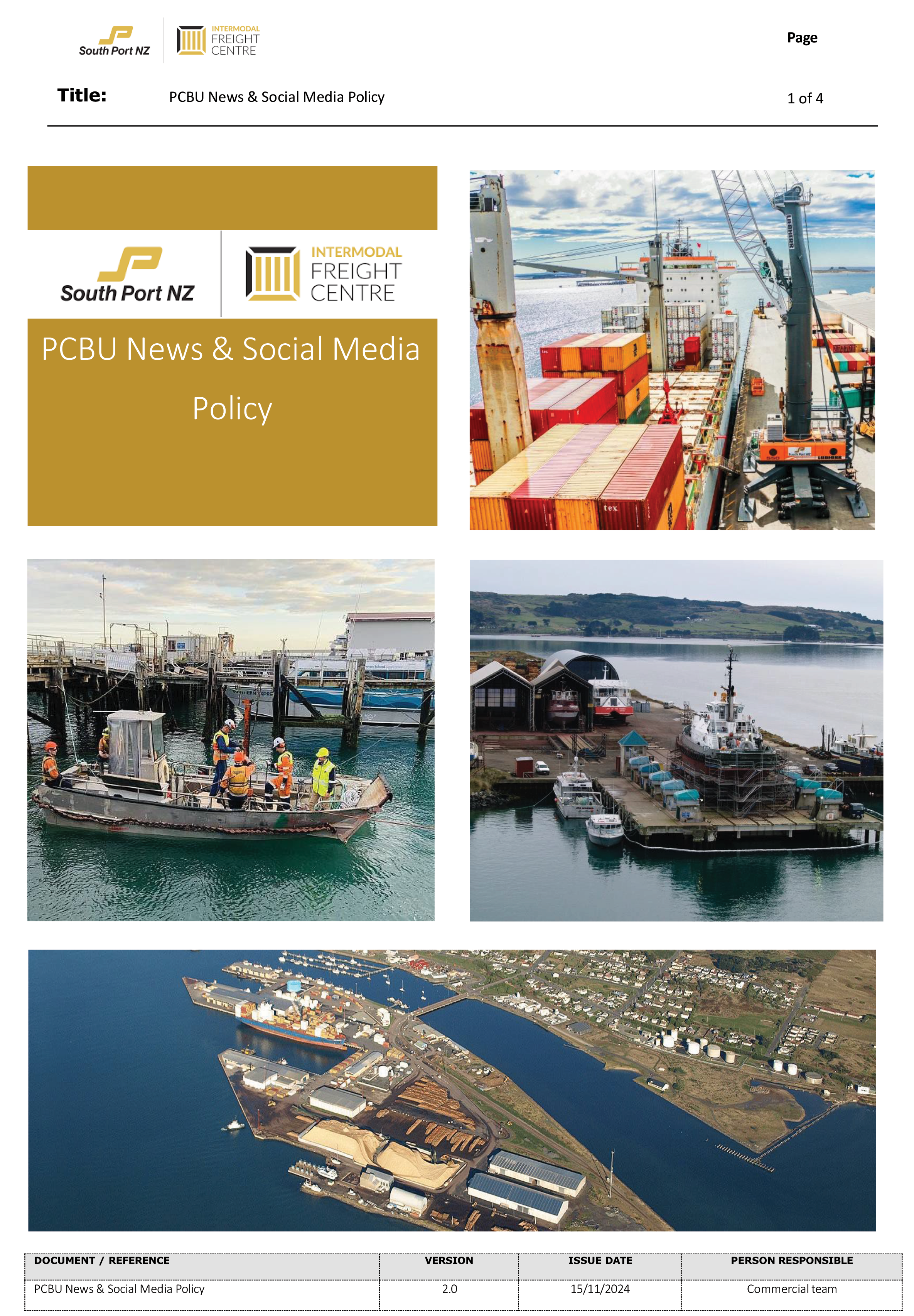 PCBU News and Social Media Policy